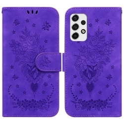 Samsung Galaxy A53 5G Θήκη Βιβλίο Μωβ Butterfly Rose Embossed Phone Case Purple