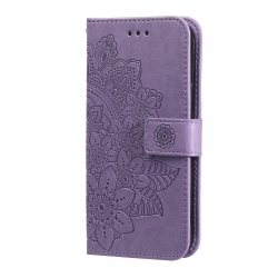 Xiaomi Redmi Note 11 Pro / Note 11 Pro 5G Θήκη Βιβλίο Απαλό Μωβ Flowers Embossing Pattern Horizontal Flip Case Light Purple