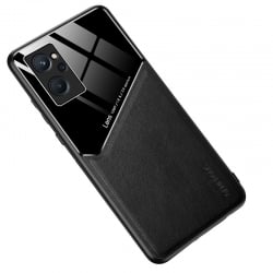 Realme 9i Θήκη Μαύρη All-inclusive Leather + Organic Glass Phone Case Black