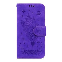 Samsung Galaxy A33 5G Θήκη Βιβλίο Μωβ Butterfly Rose Embossed Phone Case Purple
