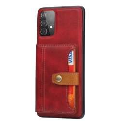 Samsung Galaxy A33 5G Θήκη Κόκκινη Calfskin Color Matching TPU + PU Phone Case Red