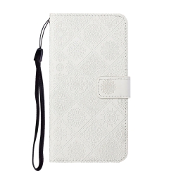 Samsung Galaxy A53 5G Θήκη Βιβλίο Λευκό Ethnic Style Embossed Pattern Phone Case White