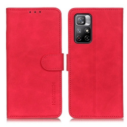 Xiaomi Poco M4 Pro 5G Θήκη Βιβλίο Κόκκινο KHAZNEH Retro Texture Horizontal Flip Phone Case Red
