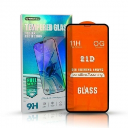 Realme 8i Προστατευτικό Τζαμάκι Μαύρο Full Glue 21D Full Screen Tempered Glass Black