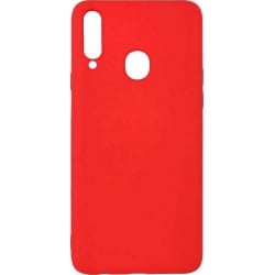 Samsung Galaxy A20s Θήκη Σιλικόνης Κόκκινη Matt TPU Silicone Case Red