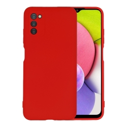 Samsung Galaxy A03s Θήκη Σιλικόνης Κόκκινη Matt TPU Silicone Case Red