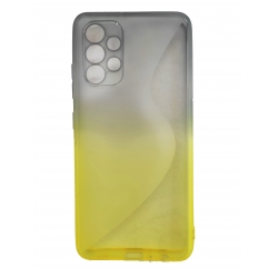 Samsung Galaxy A32 4G Θήκη Σιλικόνης Κίτρινη - Μαύρη Silicone S Case Yellow - Black