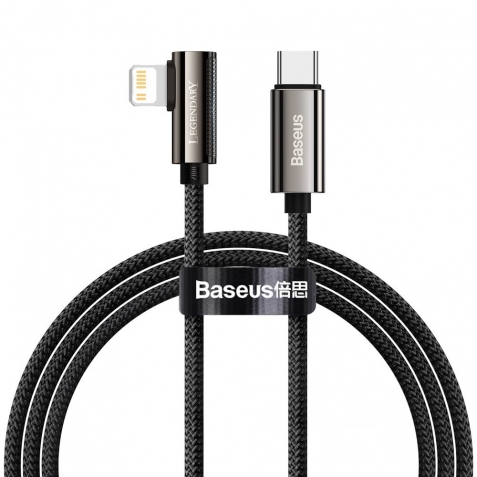 Baseus Καλώδιο Legend Mobile Game Elbow Cable USB Type C - Lightning 20W Power Delivery 1m black (CATLCS-01)
