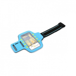 Armband Case Εώς 5,0'' Colorful Sport Με Φωτισμό Led Μπλε Armband Case with LED Lighting