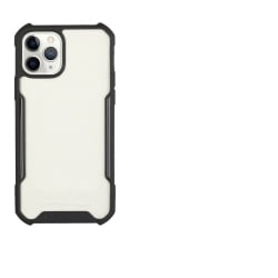 iPhone 12 Pro Max Θήκη Με Μαύρο Περίγραμμα Και Διάφανη Πλάτη Acrylic + Color TPU Shockproof Case Black