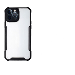 iPhone 13 Pro Θήκη Με Μαύρο Περίγραμμα Και Διάφανη Πλάτη Acrylic + Color TPU Shockproof Case Black