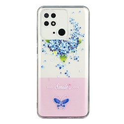 Xiaomi Redmi 10C Θήκη Σιλικόνης Υδραγεία Bronzing Butterfly Flower Phone Case Hydrangea