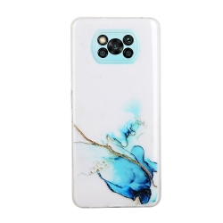 Xiaomi Poco X3 NFC / X3 Pro Θήκη Σιλικόνης Μάρμαρο Μπλε Hollow Marble Pattern TPU Precise Hole Protective Case Blue