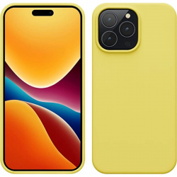 iPhone 14 Pro Θήκη Σιλικόνης Κίτρινη Solid Silicone Phone Case Yellow
