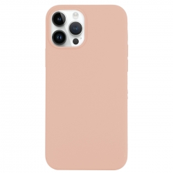 iPhone 14 Pro Θήκη Σιλικόνης Απαλό Ροζ Solid Silicone Phone Case Sand Pink
