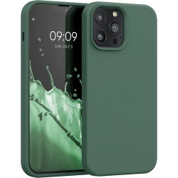 iPhone 14 Pro Θήκη Σιλικόνης Σκούρο Πράσινη Liquid Silicone Phone Case Pine Needle Green