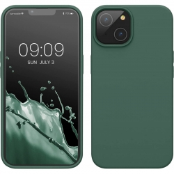 iPhone 14 Θήκη Σιλικόνης Σκούρο Πράσινη Liquid Silicone Phone Case Pine Needle Green