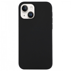 iPhone 14 Plus Θήκη Σιλικόνης Μαύρη Solid Silicone Phone Case Black