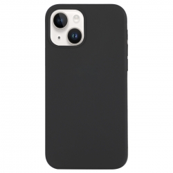 iPhone 14 Plus Θήκη Σιλικόνης Ανθρακί Solid Silicone Phone Case Ash
