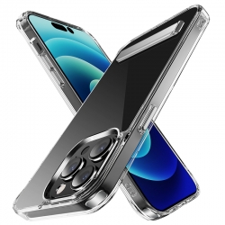 iPhone 13 Pro Max Θήκη Σιλικόνης Διάφανη Με Σταντ Four Corner Airbag Shockproof Holder Phone Case Transparent