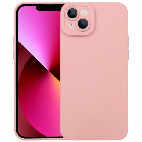 iPhone 14 Θήκη Σιλικόνης Ροζ Liquid Silicone Full Coverage Phone Case Pink