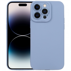 iPhone 14 Pro Θήκη Σιλικόνης Μπλε - Γκρι Liquid Silicone Full Coverage Phone Case Blue Grey