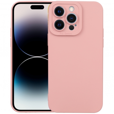 iPhone 14 Pro Θήκη Σιλικόνης Ροζ Liquid Silicone Full Coverage Phone Case Pink