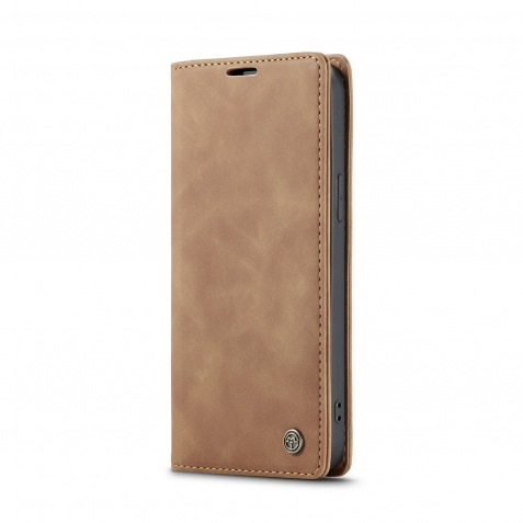 iPhone 14 Pro Θήκη Βιβλίο Καφέ CaseMe-013 Multifunctional Retro Frosted Phone Case Brown