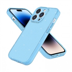 iphone 14 Pro Θήκη Σιλικόνης Ανοιχτό Μπλε Silicone Fine Hole Phone Protective Case Shining Sky Blue