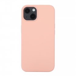 iPhone 14 Θήκη Σιλικόνης Απαλό Ροζ Liquid Silicone Phone Case Sand Pink
