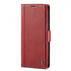 iPhone 14 Pro Θήκη Βιβλίο Κόκκινο LC.IMEEKE Magnetic Buckle Horizontal Flip Case Red
