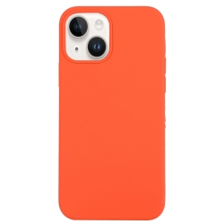 iPhone 14 Θήκη Σιλικόνης Πορτοκαλί Solid Silicone Phone Case Orange