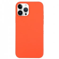 iPhone 14 Pro Θήκη Σιλικόνης Πορτοκαλί Solid Silicone Phone Case Orange