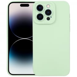 iPhone 14 Pro Max Θήκη Σιλικόνης Πράσινη Liquid Silicone Full Coverage Phone Case Light Green