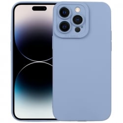 iPhone 14 Pro Max Θήκη Σιλικόνης Μπλε - Γκρι Liquid Silicone Full Coverage Phone Case Blue Grey