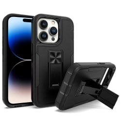 iPhone 14 Pro Max Θήκη Μαύρη Με Σταντ Shockproof TPU + PC Magnetic Protective Case with Holder Black
