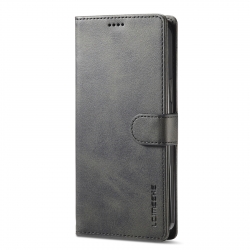 iphone 14 Pro Max Θήκη Βιβλίο Μαύρο LC.IMEEKE Calf Texture Phone Case Black