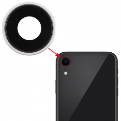 iPhone XR Tempered Glass Back Camera Bezel with Lens Αντιχαρακτικό Τζάμι Προστασίας Πίσω Κάμερας White