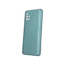 Samsung Galaxy A51 4G Θήκη Σιλικόνης Πράσινη Metallic Silicone Case Green
