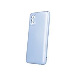 Samsung Galaxy A03s Θήκη Σιλικόνης Απαλό Μπλε Metallic Silicone Case Light Blue