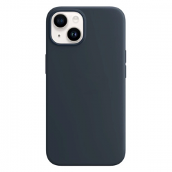 iPhone 14 Θήκη Σιλικόνης Σκούρο Μπλε Slim Fit Liquid Silicone Case Dark Blue