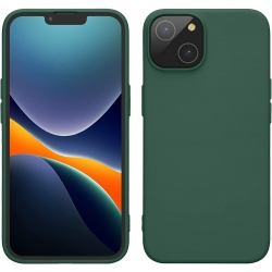 iPhone 14 Θήκη Σιλικόνης Σκούρο Πράσινη Matt TPU Silicone Case Forest Green