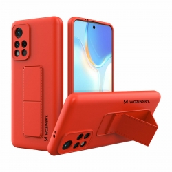 Xiaomi Poco M4 Pro 5G Θήκη Σιλικόνης Κόκκινη Wozinsky Kickstand Case Flexible Silicone Cover With A Stand Red