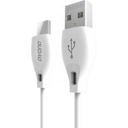 Dudao L4 Regular USB 2.0 Cable USB-C male - USB-A male Λευκό 1m
