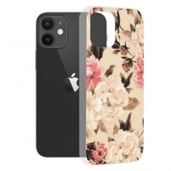 iPhone 12 / 12 Pro Θήκη Σιλικόνης Techsuit Marble Series Back Cover Mary Berry Nude