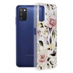 Samsung Galaxy A03s Θήκη Σιλικόνης Marble Series Back Cover Chloe White