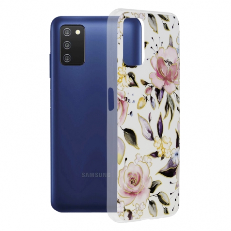 Samsung Galaxy A03s Θήκη Σιλικόνης Marble Series Back Cover Chloe White