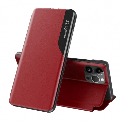 iPhone 14 Pro Θήκη Βιβλίο Κόκκινο Eco Leather View Case Red