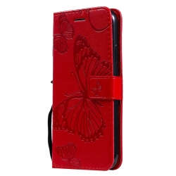 iPhone 11 Θήκη Βιβλίο Κόκκινο Με Πεταλούδες Pressed Printing Butterfly Pattern Horizontal Flip Case Red