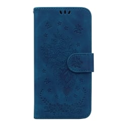 Samsung Galaxy A33 5G Θήκη Βιβλίο Μπλε Butterfly Rose Embossed Phone Case Blue
